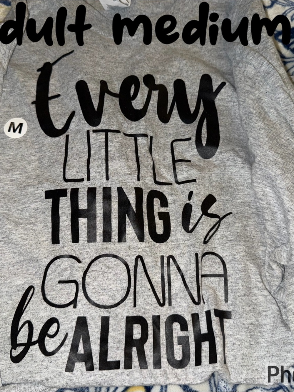 Every Little Thing Gonna Be Alright Long Sleeve Tee - Gray